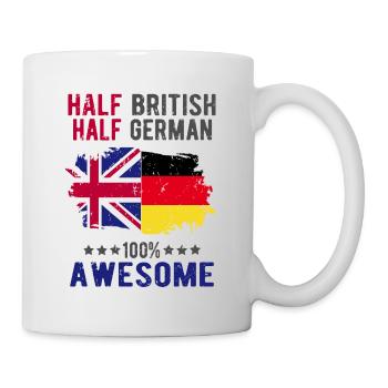 Halb Brite Halb Deutscher - Tasse - Weiß - Rechts
