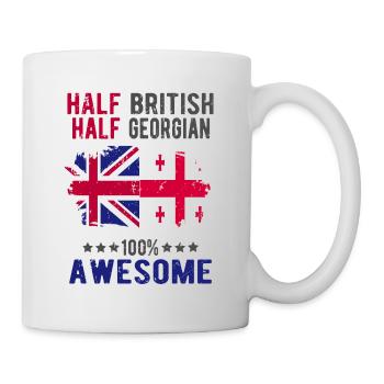 Half British Half Georgian - Mug - white - Right