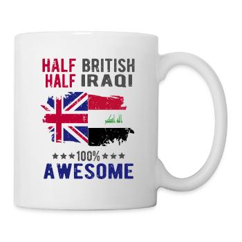 Moitié britannique moitié Iraki - Mug blanc - blanc - Droite
