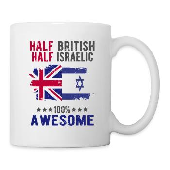 Half British Half Isreali - Mug - white - Right