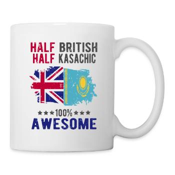 Moitié britannique moitié kazakh - Mug blanc - blanc - Droite