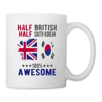 Moitié Britannique moitié Sud-Coréens - Mug blanc - blanc - Droite