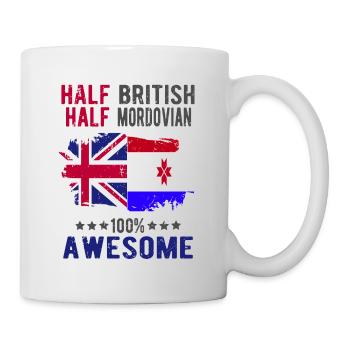 Moitié britannique Moitié Mordwinen - Mug blanc - blanc - Droite