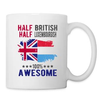 Moitié britannique moitié luxembourgeois - Mug blanc - blanc - Droite