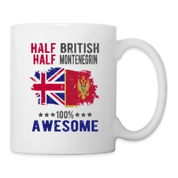 Half British Half Montenegrin - Mug - white - Right