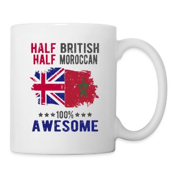Moitié britannique moitié marocain - Mug blanc - blanc - Droite