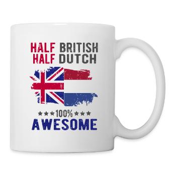 Moitié britannique moitié néerlandais - Mug blanc - blanc - Droite