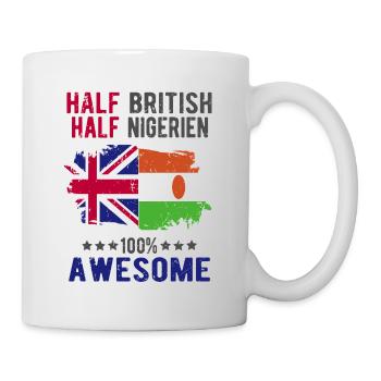 Half British Half Nigrer - Mug - white - Right