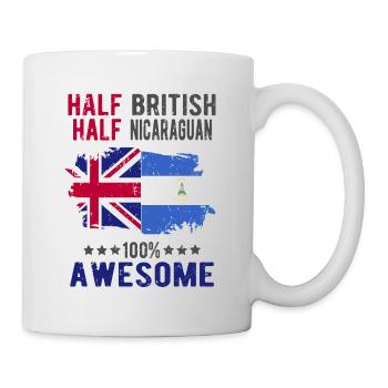 Halb Brite Halb Nicaraguaner - Tasse - Weiß - Rechts