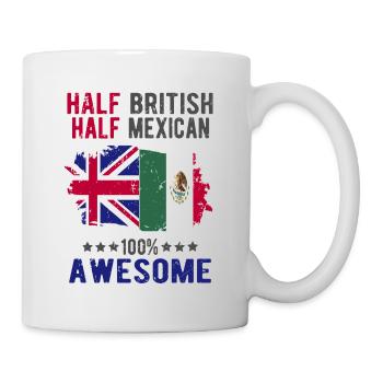 Halb Brite Halb Mexikaner - Tasse - Weiß - Rechts