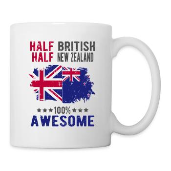 Moitié britannique moitié néo-zélandais - Mug blanc - blanc - Droite