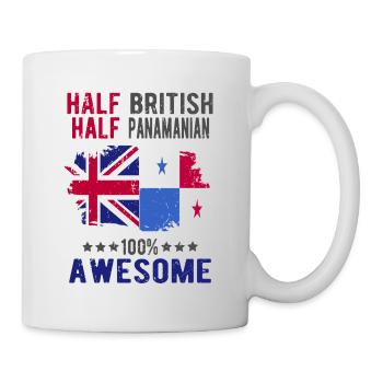 Halb Brite Halb Panamese - Tasse - Weiß - Rechts