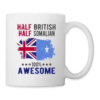 Moitié britannique moitié somalien - Mug blanc - blanc - Droite