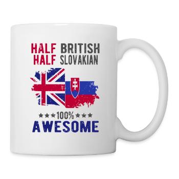 Halb Brite Halb Slowake - Tasse - Weiß - Rechts