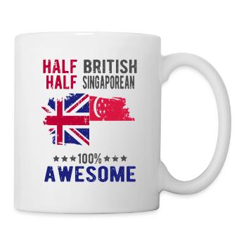 Moitié britannique moitié singapourien - Mug blanc - blanc - Droite