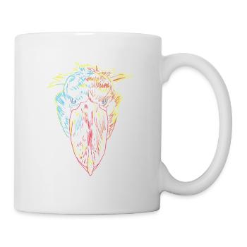 Bunter Vogel Schuhschnabel - Tasse - Weiß - Rechts