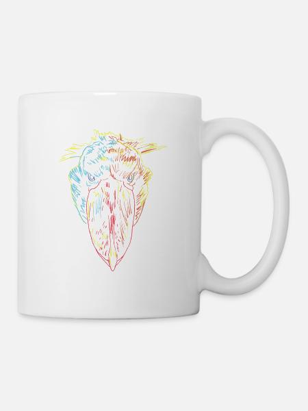 Bunter Vogel Schuhschnabel - Tasse - Weiß