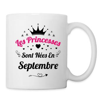 Les Princesses Sont Nées En Septembre Anniversaire - Mug blanc - blanc - Droite