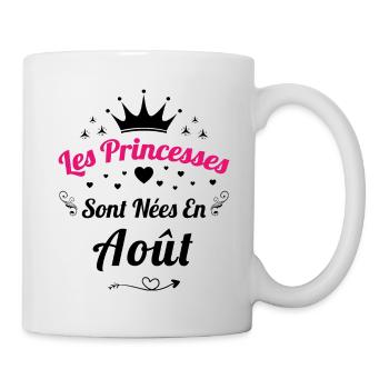 Les Princesses Sont Nées En Août Anniversaire - Mug blanc - blanc - Droite