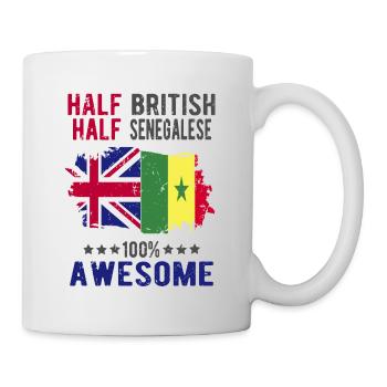 Moitié britannique moitié sénégalais - Mug blanc - blanc - Droite