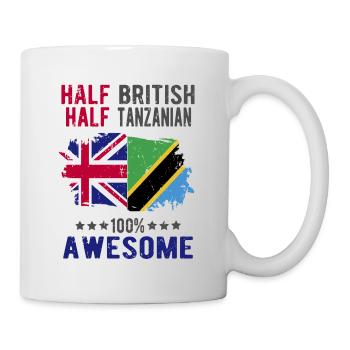 Moitié britannique moitié tanzanien - Mug blanc - blanc - Droite