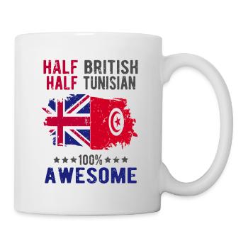 Half British Half Tunisian - Mug - white - Right