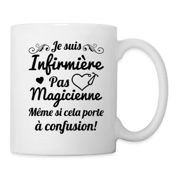 Je suis infirmière pas magicienne Cadeau Humour - Mug blanc - blanc - Droite