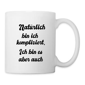 Kompliziert - Tasse - Weiß - Rechts