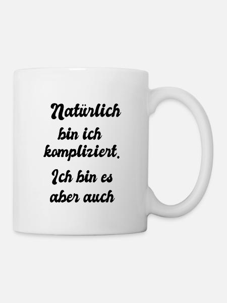 Kompliziert - Tasse - Weiß
