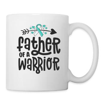 Father Of A Warrior Teal Cervical Cancer Family - Mug - white - Right