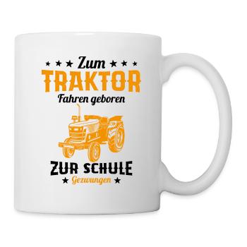 Né pour conduire un tracteur humour cadeau - Mug blanc - blanc - Droite