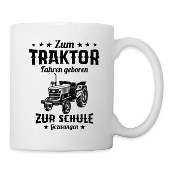 Né pour conduire un tracteur humour cadeau - Mug blanc - blanc - Droite