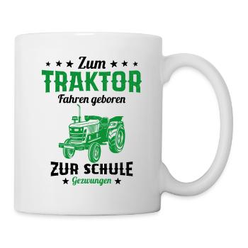 Né pour conduire un tracteur humour cadeau - Mug blanc - blanc - Droite