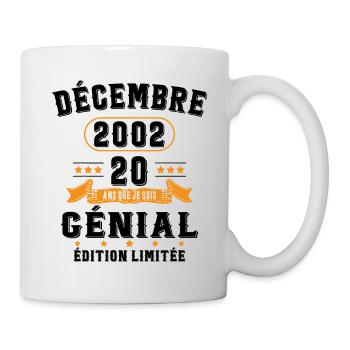 20 Ans Anniversaire Vintage Né(e) en Décembre 2002 - Mug blanc - blanc - Droite