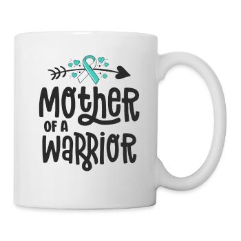Mother Of A Warrior Teal Cervical Cancer Family - Mug - white - Right