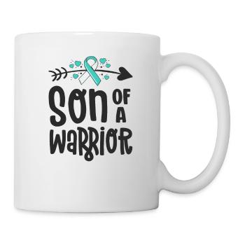 Son Of A Warrior Teal White Cervical Cancer - Mug - white - Right