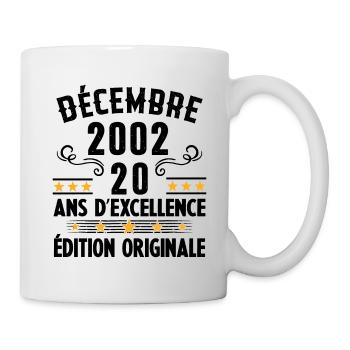 20 Ans Anniversaire Vintage Né(e) en Décembre 2002 - Mug blanc - blanc - Droite