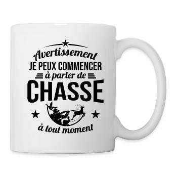 Je Peux Commencer À Parler De Chasse À Tout Moment - Mug blanc - blanc - Droite