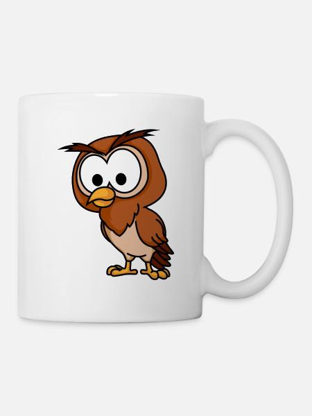 Hibou Comic Animal - Mug blanc - blanc