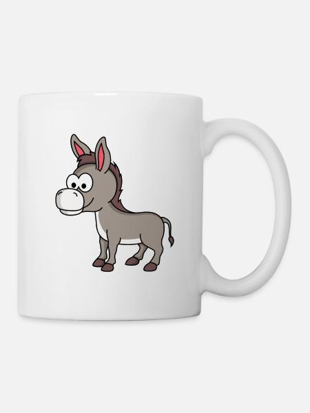 Esel Comic Tier - Tasse - Weiß