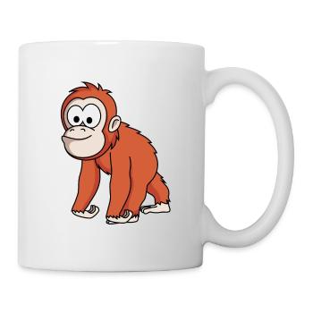 Orangutan monkey comic - Mug - white - Right