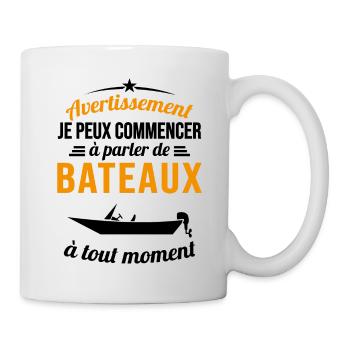 Parler De Bateaux À Tout Moment Cadeau Pêcheur - Mug blanc - blanc - Droite