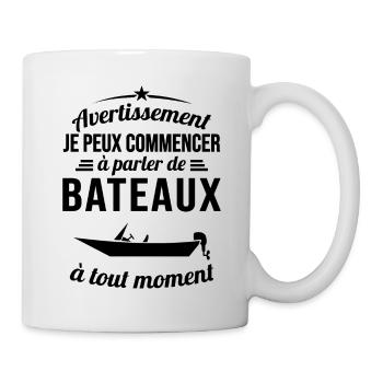 Parler De Bateaux À Tout Moment Cadeau Pêcheur - Mug blanc - blanc - Droite