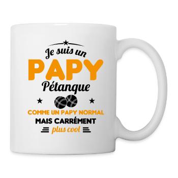 Un Papy Pétanque Comme Un Papy Normal - Mug blanc - blanc - Droite