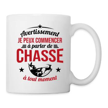 Parler De Chasse à Tout Moment Cadeau Chasseur - Mug blanc - blanc - Droite