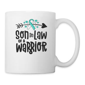 Son-In-Law Of A Warrior Cervical Cancer Family - Mug - white - Right