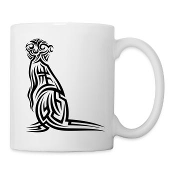 Erdmännchen Tribal Tattoo - Tasse - Weiß - Rechts