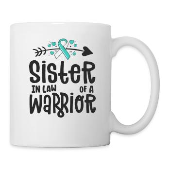 Sister-In-Law Of A Warrior Cervical Cancer Family - Mug - white - Right