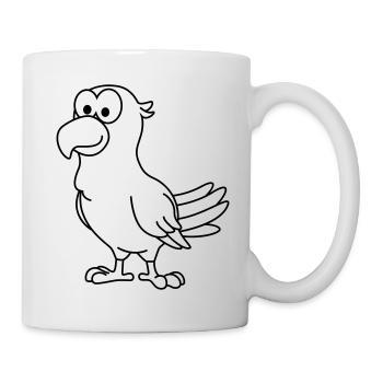 Papagai Comic Animal - Mug blanc - blanc - Droite