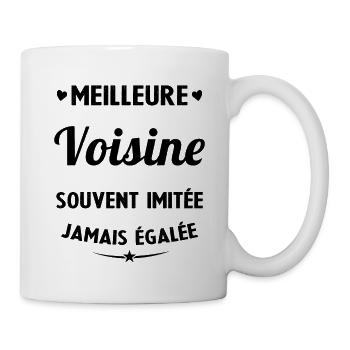 Meilleure voisine souvent imitée jamais égalée - Mug blanc - blanc - Droite